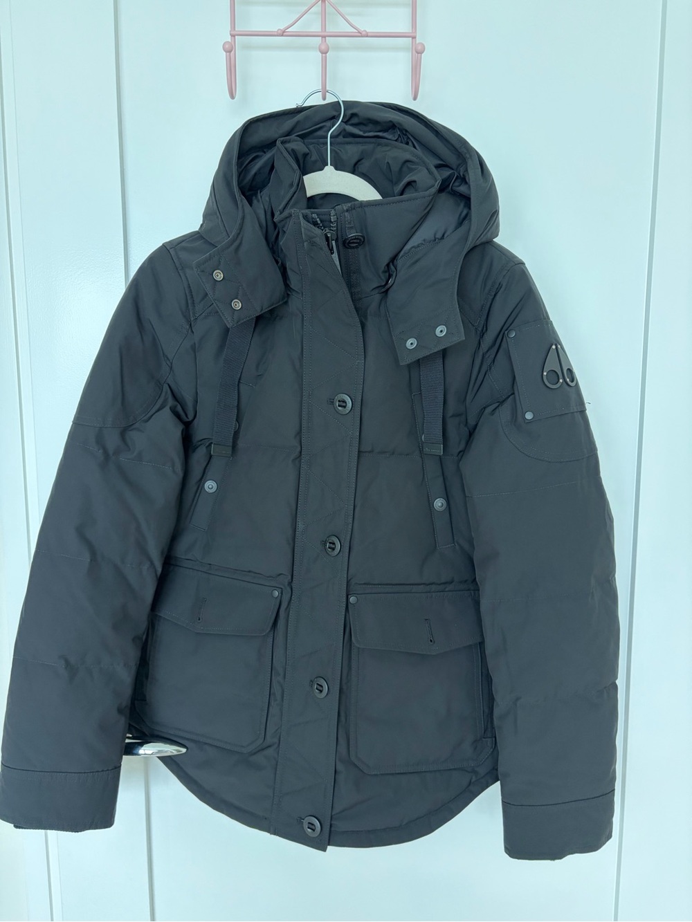 Moose Knuckles Kids Hooded Puffer Jacket - Black